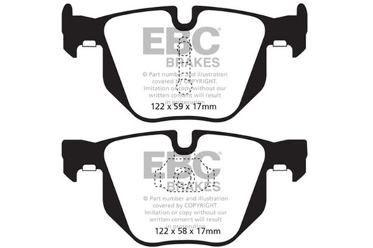EBC 10-14 BMW X5 3.0 Turbo (35) Greenstuff Rear Brake Pads DP62009