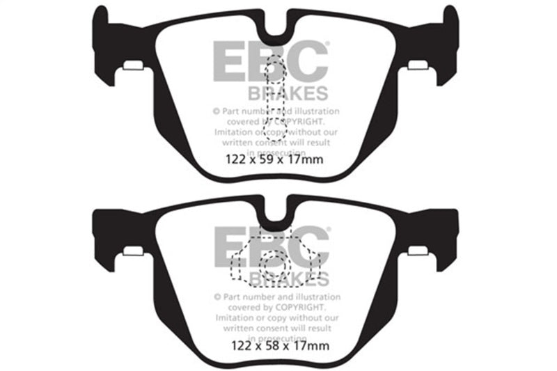EBC 10-14 BMW X5 3.0 Turbo (35) Redstuff Rear Brake Pads DP32009C
