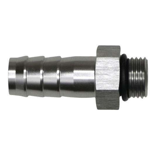 DeatschWerks 6AN ORB Male to 1/2in Male Triple Barb Fitting (Incl O-Ring) - Anodized DW Titanium