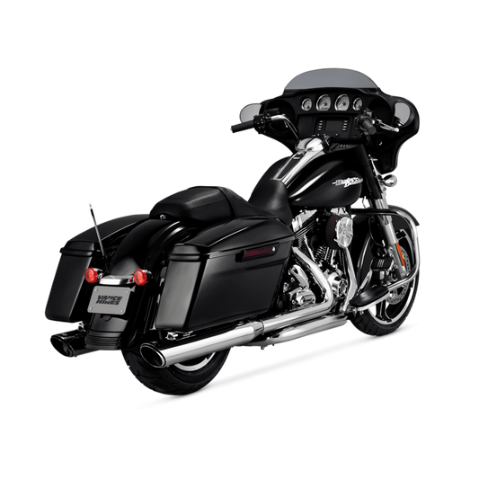 Vance & Hines 16672 Twin Slash Round Slip-Ons Chrome for 2017-2026 Harley-Davidson Touring