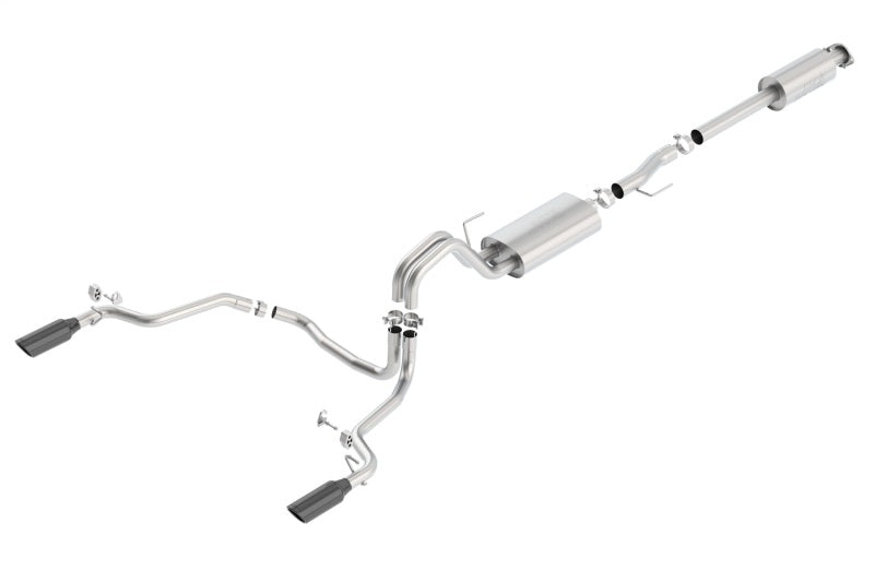 Borla 140615BC 15-17 Ford F-150 2.7L/ 3.5L EcoBoost/ 5.0L V8 Rear Exit S-Type Catback Exhaust Black Chrome - #140615BC