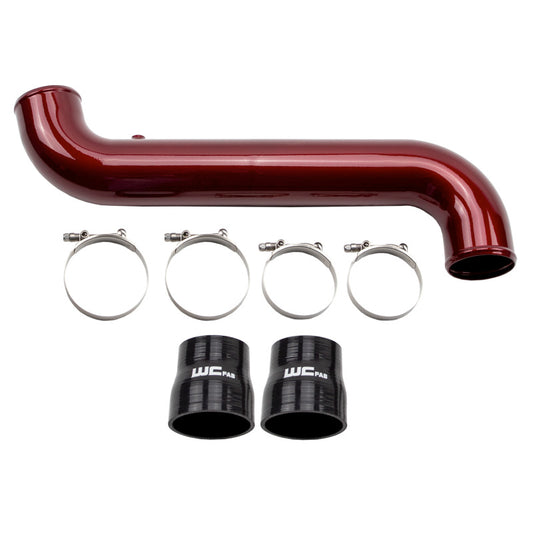 Wehrli Custom Fabrication WCF100682-GRY Passenger Side 3.5in Intercooler Pipe WCFab Grey for 2011-2016 Chevrolet Silverado / GMC Sierra 2500 HD / 3500 HD LML Duramax