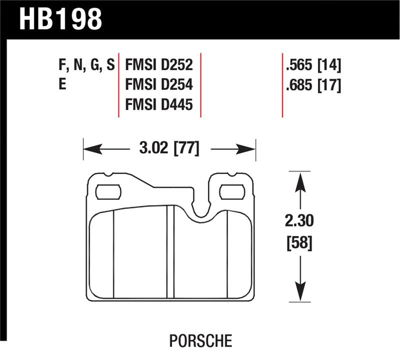 Hawk Performance HB198S.685 HT-10 Motorsport Brake Pads