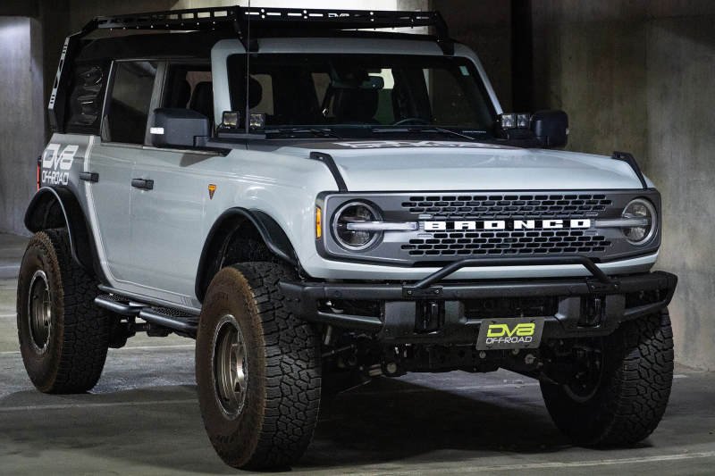 DV8 Offroad 21-22 Ford Bronco Factory Front Bumper Licence Relocation Bracket - Front - #LPBR-01