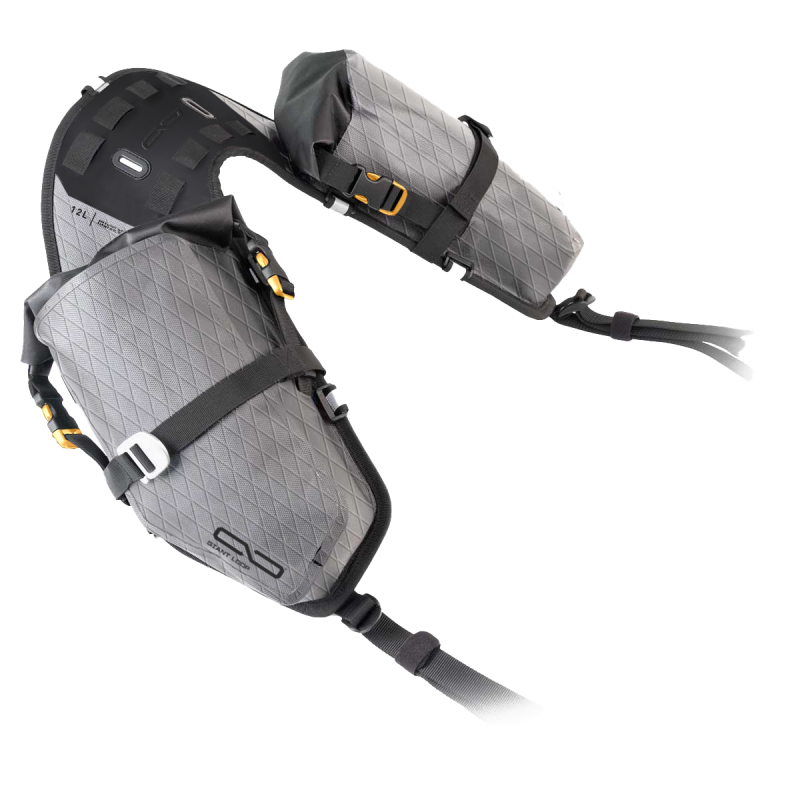 Giant Loop MSB25-Z-G MoJavi Saddlebag Zip Gray Motorcycle