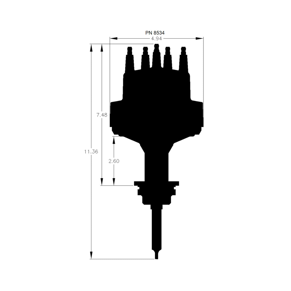 MSD 8534 Billet for Chrysler Small Block Distributor