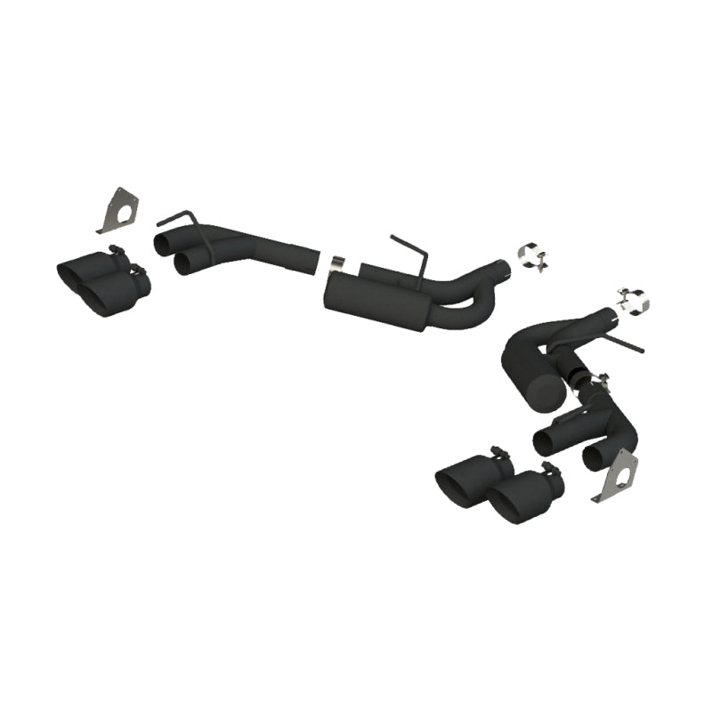 MBRP S7039BLK 16-19 Chevrolet Camaro V6 2.5in BLK NPP Dual Axle Back Exhaust w/ 4in Quad Dual Wall Tips - #S7039BLK