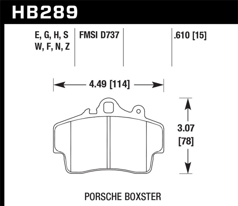 Hawk Performance HB289B.610 HPS 5.0 Street Brake Pads
