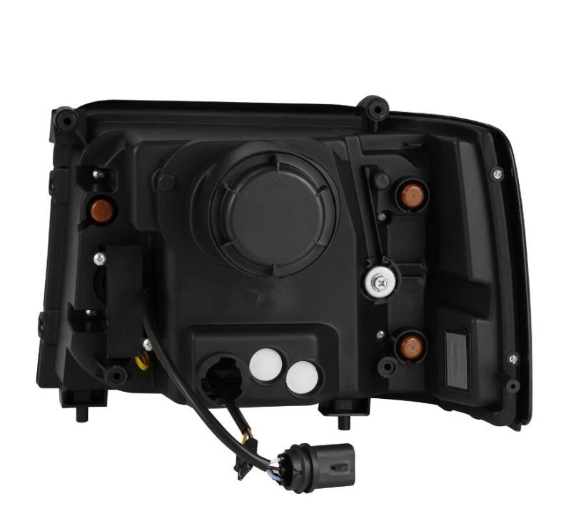 AlphaRex 880265 92-96 Ford F-Series/Bronco PRO-Series Projector Headlights Alpha-Black with Sequential Signal & DRL