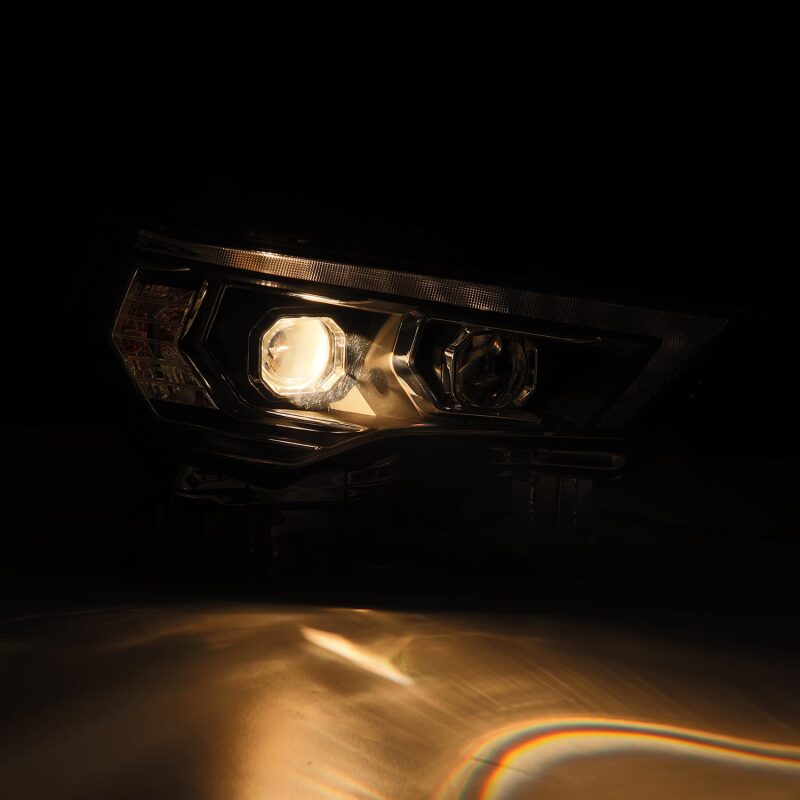 AlphaRex 880814 14-22 Toyota 4Runner PRO-Series Projector Headlights Black with Sequential Signal + DRL