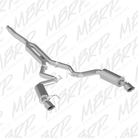 MBRP S7275AL Cat-Back Exhaust System - 2015-2026 Ford Mustang 2.3L EcoBoost (Race) | Aluminized