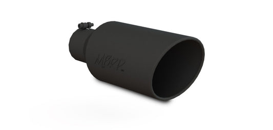MBRP T5126BLK Exhaust Tip - 7" OD; Rolled End; 4" ID; 18" length | Black Coated
