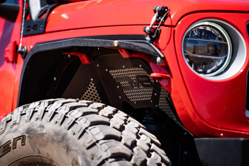 DV8 Offroad 2018+ Jeep Wrangler JL Front Inner Fenders - Black - #INFEND-03FB