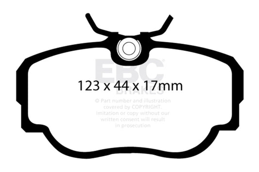 EBC 83-85 BMW 318 1.8 (E30) Yellowstuff Front Brake Pads DP4779R