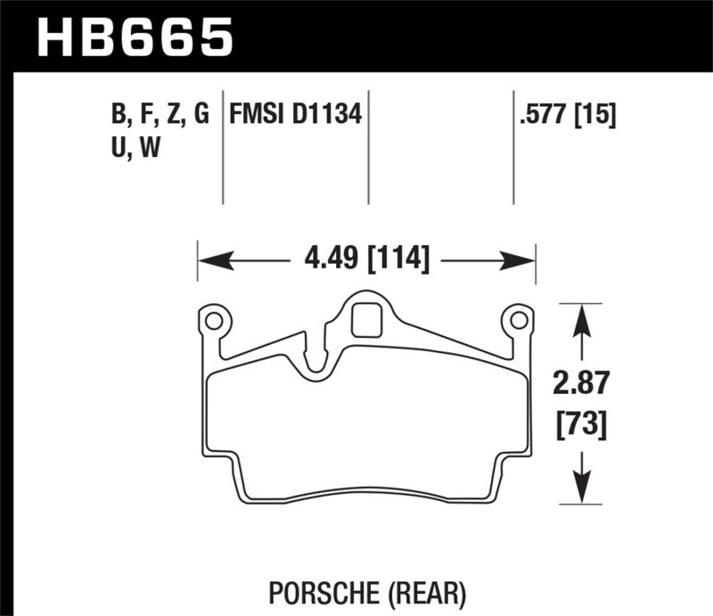 Hawk Performance HB665D.577 ER-1 Motorsport Brake Pads
