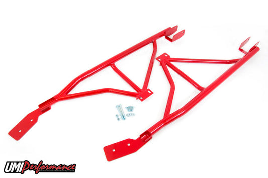 UMI Performance 2003-R 3-Point Subframe Connectors Weld-In Red