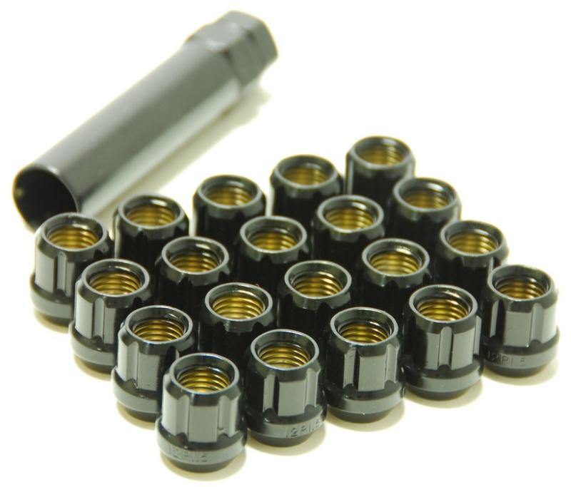 Wheel Mate 31886B Muteki Open End Lug Nuts Deep Black M12x1.50