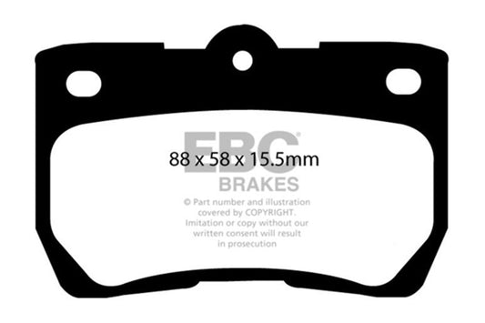 EBC 06-07 Lexus GS300 3.0 Yellowstuff Rear Brake Pads DP41586R