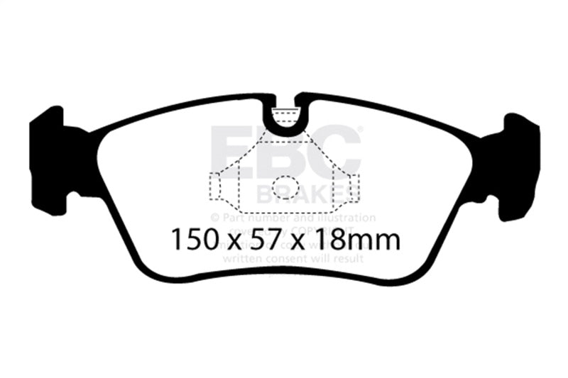 EBC 99-02 BMW Z3 2.5 Yellowstuff Front Brake Pads DP41211R
