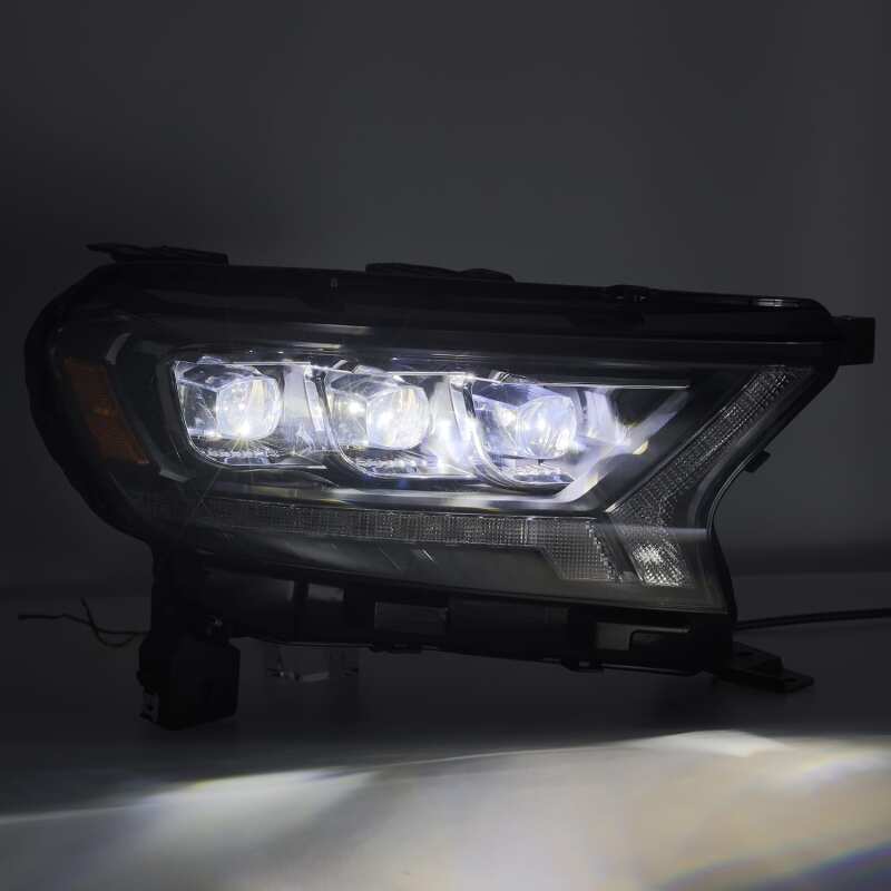 AlphaRex 880123 19-21 Ford Ranger NOVA LED Projector Headlight Plank Style Alpha Black w/Activation Light/Sequential Signal/DRL