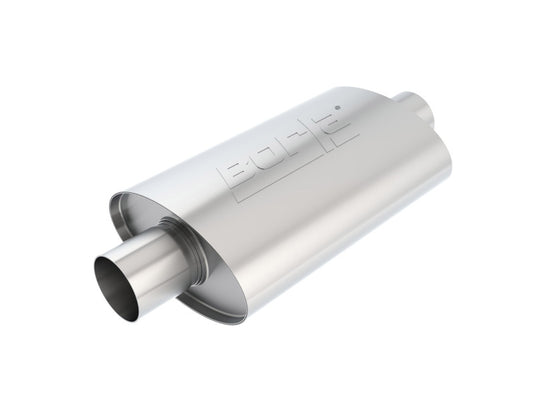 Borla 40941 XR-1 Racing Sportsman 2 1/2 inch Outlet / 2 1/2 inch Inlet 12in Case Oval Muffler - #40941