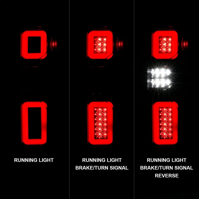 ANZO 2019-2026 Chevrolet Silverado 1500 LED Taillights - Black Clear Lens w/ Sequential Signal (Factory Models)