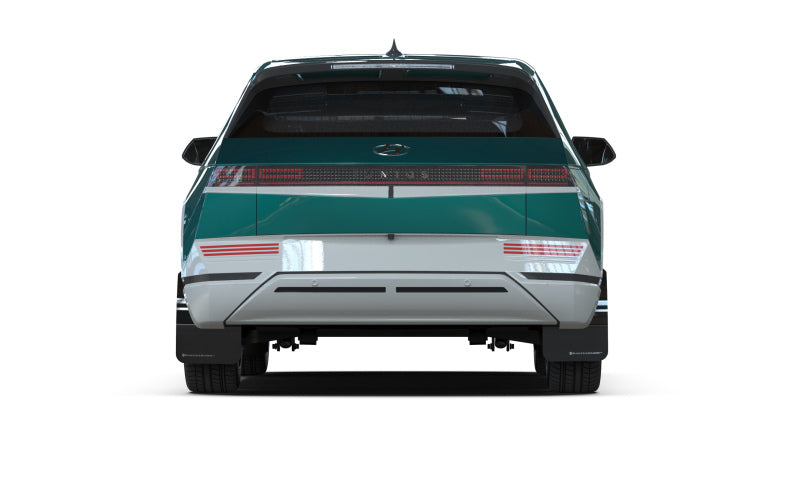 Rally Armor UR Mud Flaps - 2022-2024 Hyundai Ioniq 5 - Black/Silver Logo - #MF87-UR-BLK-SIL
