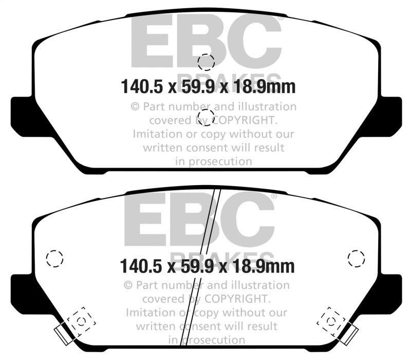 EBC 2019+ Hyundai Veloster (2nd Gen) 2.0L Turbo N Greenstuff Front Brake Pads DP22343