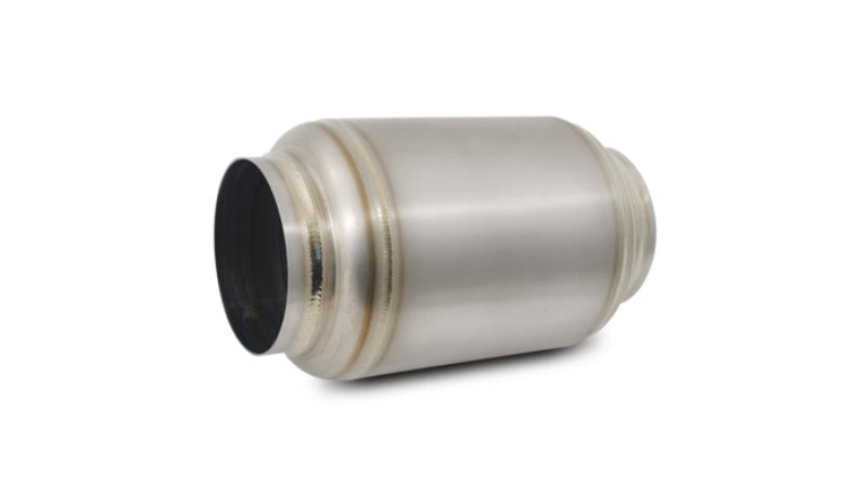 Vibrant Titanium Muffler w/Natural Tip 3in. Inlet/3in. Outlet/4.25in Dia