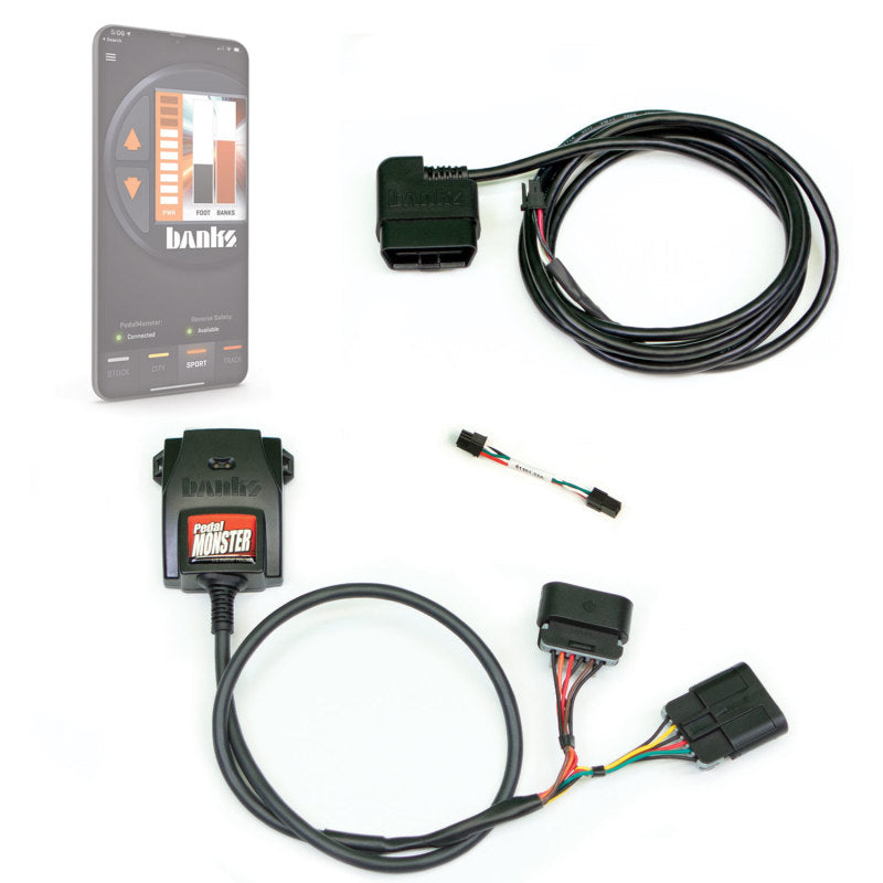 Banks Power Pedal Monster® Kit, Aptiv GT 150, 6 Way, Stand Alone, For Use With Phone