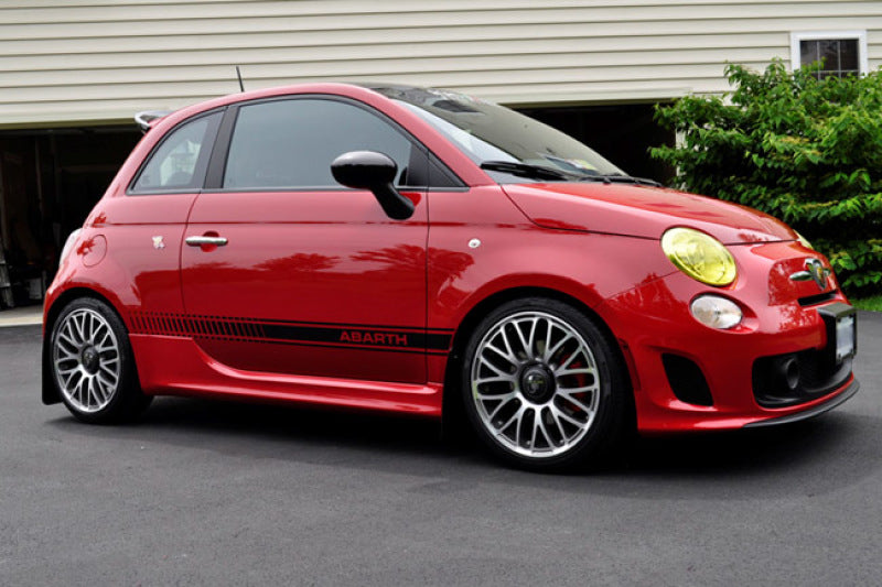 Rally Armor UR Mud Flaps - 2012-2019 Fiat 500 - Black/Red Logo - #MF25-UR-BLK/RD