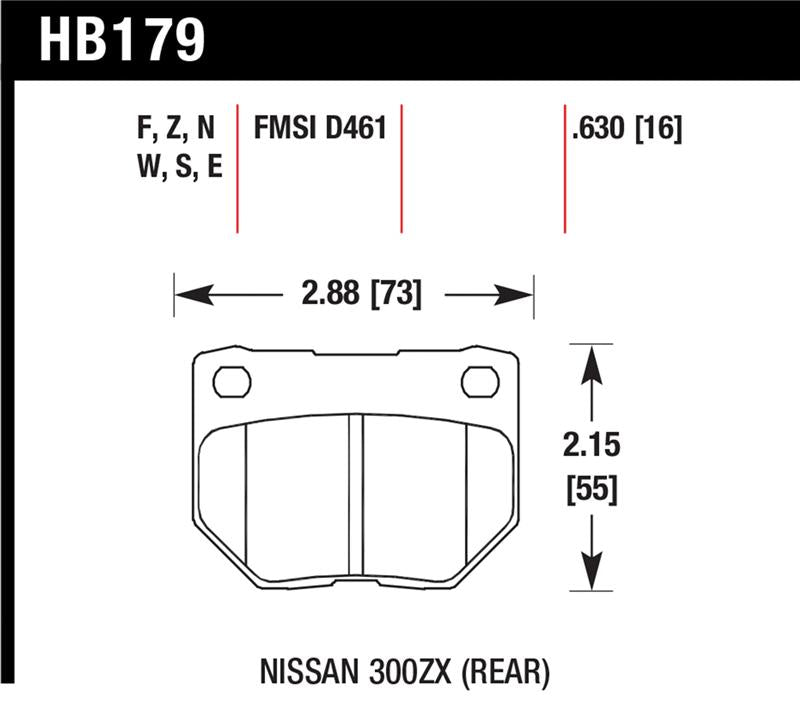 Hawk Performance HB179E.630 Blue 9012 Motorsport Brake Pads