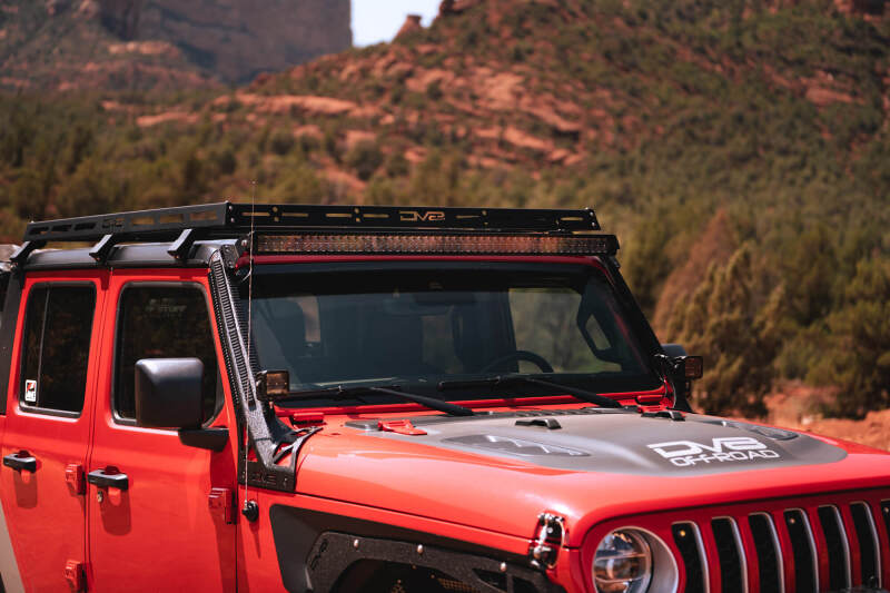 DV8 Offroad 07-18 Jeep Wrangler JK 4 DR / JL 2 DR & JT / 18+ Gladiator Roof Rack - #RRJL-02
