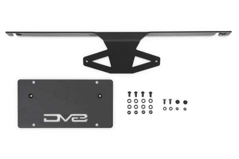 DV8 Offroad 2021 Ford Bronco Capable Bumper Slanted Front License Plate Mount - #LPBR-05