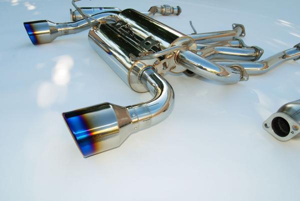 Invidia HS03IFXGID 03-08 Infiniti FX35 03-05 FX45 Gemini Rolled Titanium tip Cat-back Exhaust