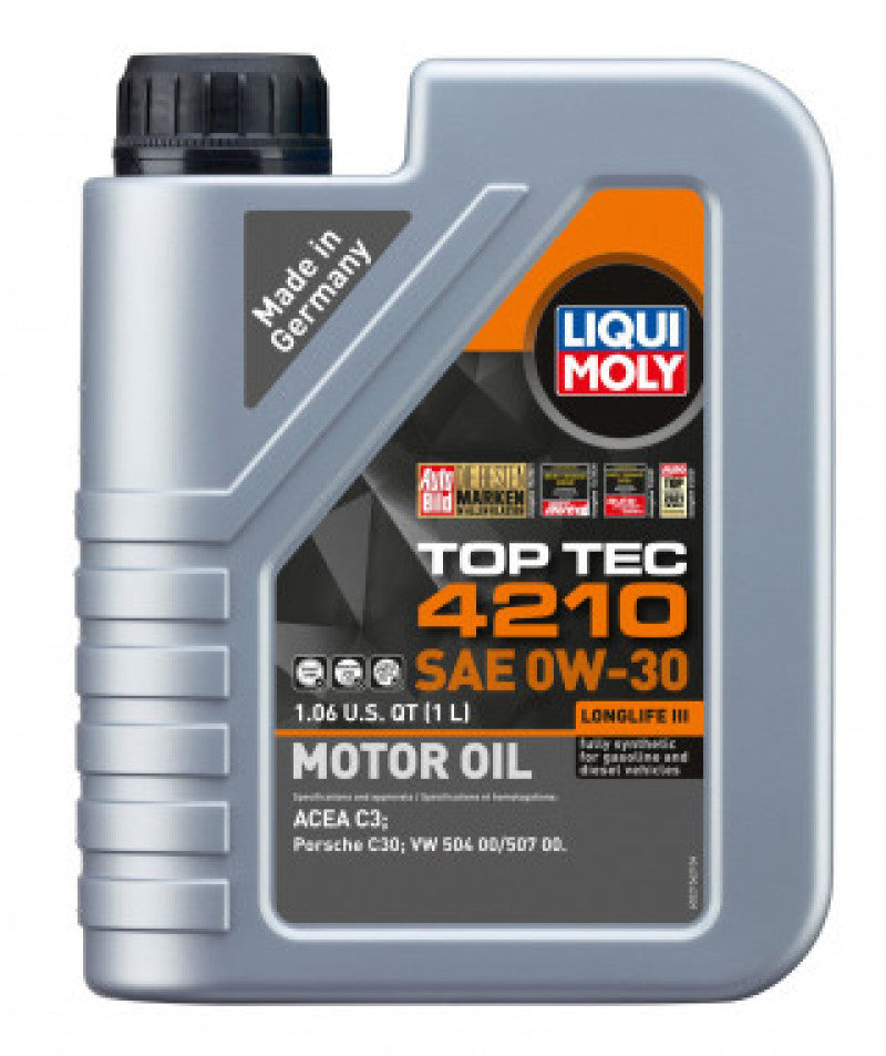 LIQUI MOLY 1L Top Tec 4210 Motor Oil SAE 0W-30 (22156) - Pack of 6