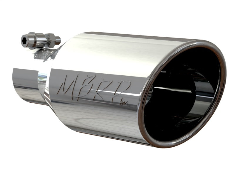 MBRP T5160 Exhaust Tip - T304 Stainless Steel SW Angle Rolled End Tip; 2.5 " ID; 4.5" OD; 11" length | T304 Stainless