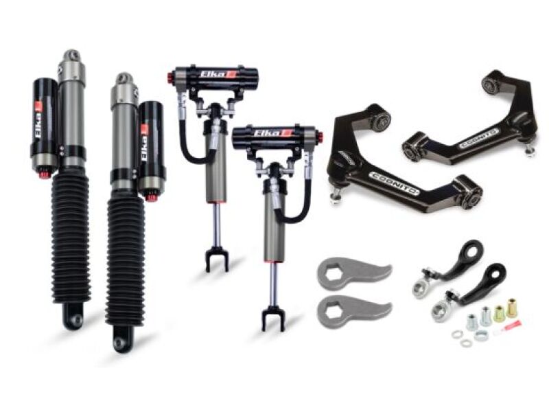 Cognito Motorsports 210-P1129 3-Inch Elite Leveling Kit with Elka 2.5 Reservoir Shocks for 2020-2024 Chevrolet Silverado / GMC Sierra 2500 HD / 3500 HD