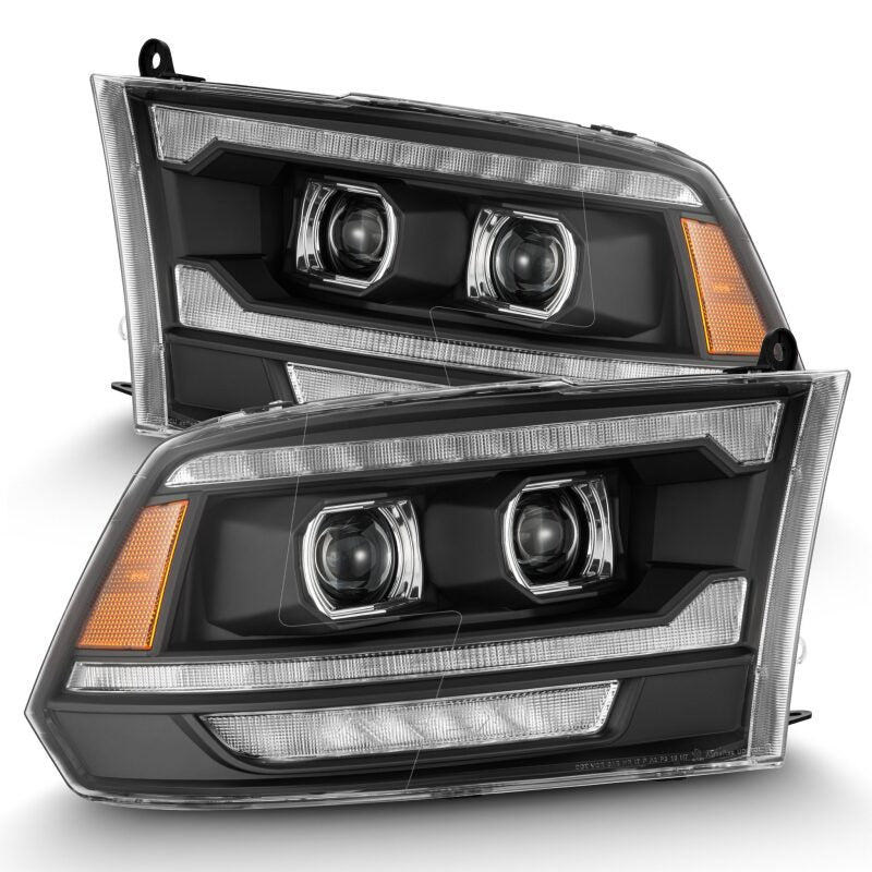 AlphaRex 880561 09-18 Ram 1500/2500 PRO-Series Projector Headlights Black w/Sequential Signal and Top/Middle DRL