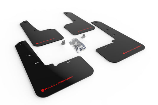 Rally Armor UR Mud Flaps - 2020-2025 Subaru Outback - Black/Red Logo - #MF66-UR-BLK/RD