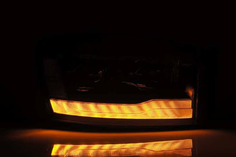 AlphaRex 880532 06-08 Dodge Ram 1500 HD PRO-Series Projector Headlights Plank Style Black w/Sequential Signal/DRL