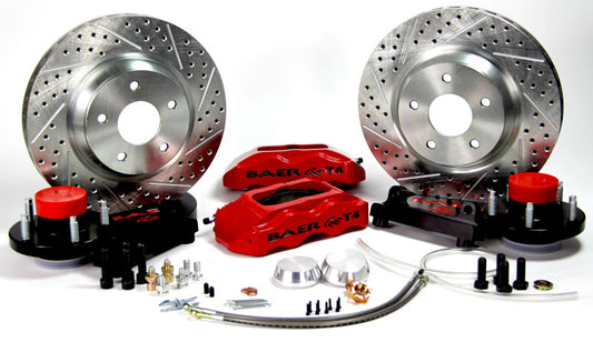 Baer Brakes 70-72 Dodge Challenger STD Studs 13in Track4 Front SDZ Brake Kit - Hugger Orange