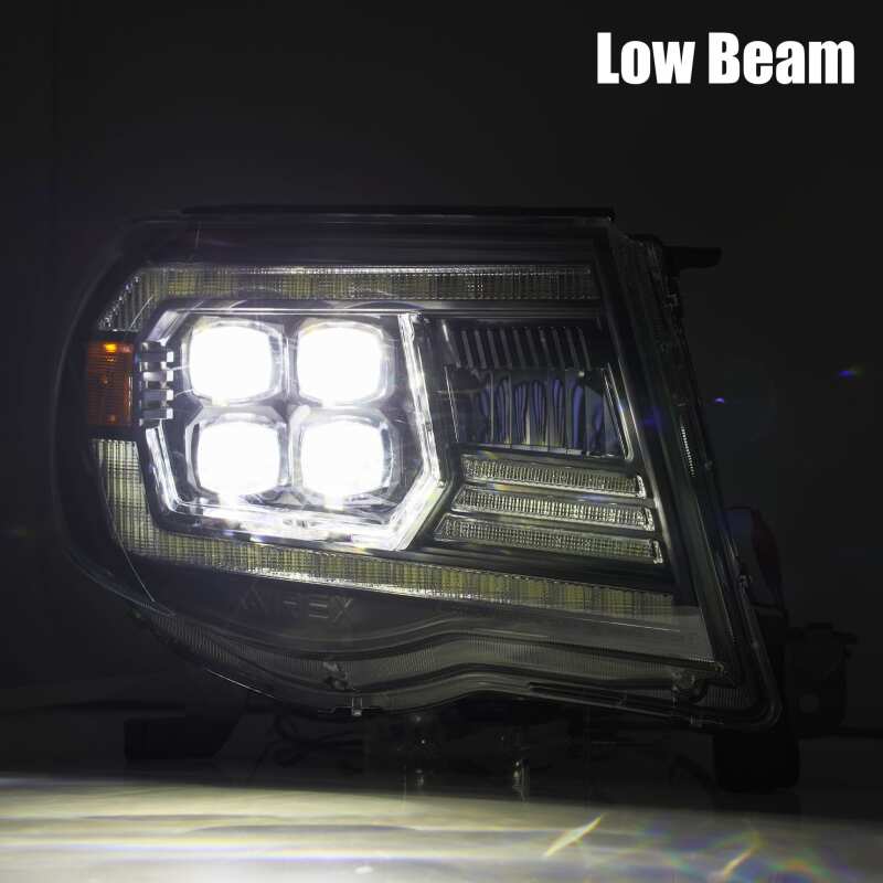 AlphaRex 880743 05-11 Toyota Tacoma NOVA LED Projector Headlights Plank Style Chrome with Activation Light/DRL