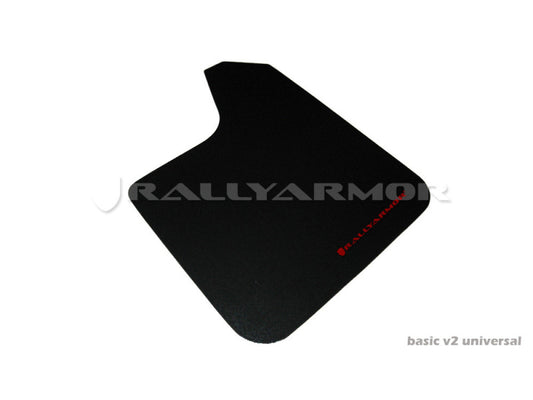 Rally Armor Basic Mud Flaps - Universal - Black/Red Logo - #MF12-BAS-RD