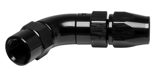 Vibrant -3AN 45 Degree High Flow Hose End Fitting for PTFE Lined Flex Hose