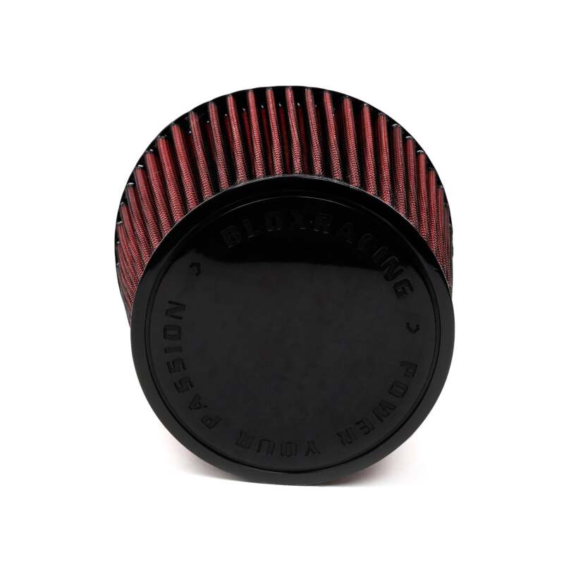 BLOX Racing Performance Filter Kit with 3.5inch Velocity Stack Black Filter and 3.5inch Silicone Hose BXIM-00311-BK