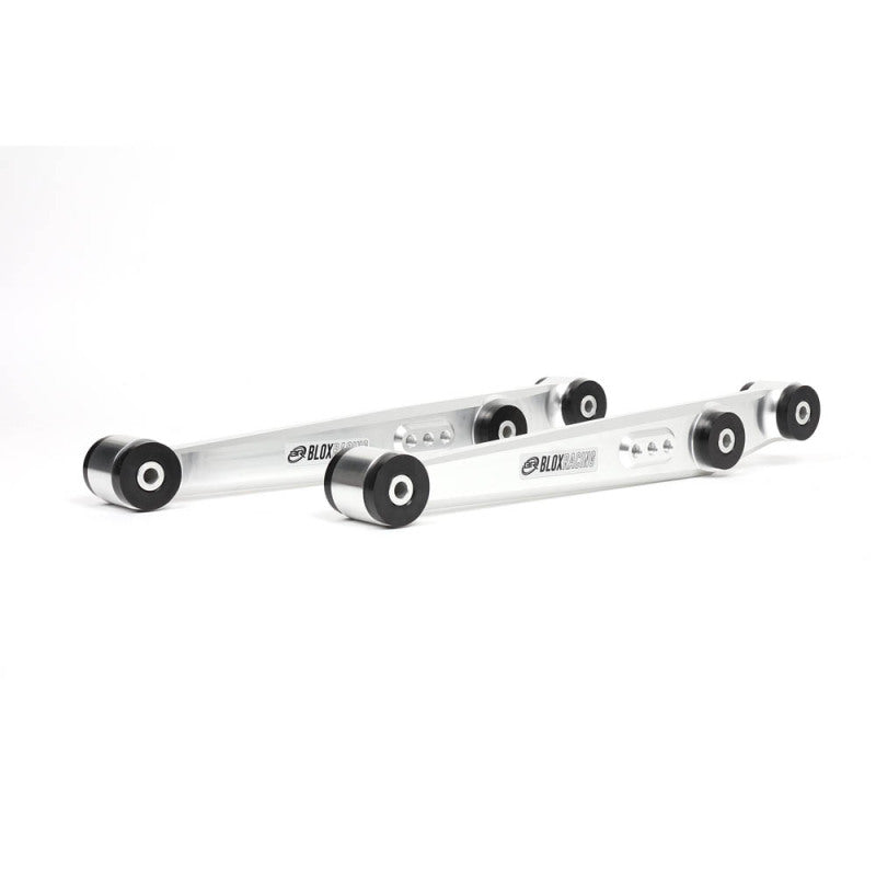 BLOX Racing V2 Billet Rear Lower Control Arms Poly Bushings 1996-2000 Honda Civic - Raw BXSS-21204-RAW-V2