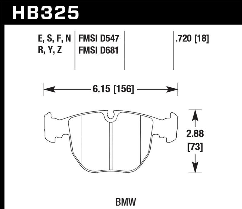 Hawk Performance HB325F.720 HPS Performance Street Brake Pads