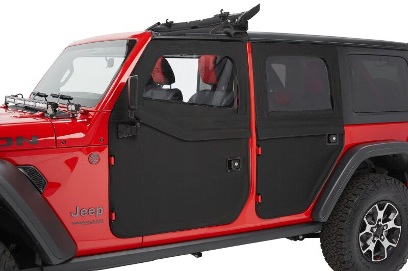 Bestop 20-26 Jeep Gladiator / 18-26 Wrangler JL Full Fabric Doors (Rear Black Twill)
