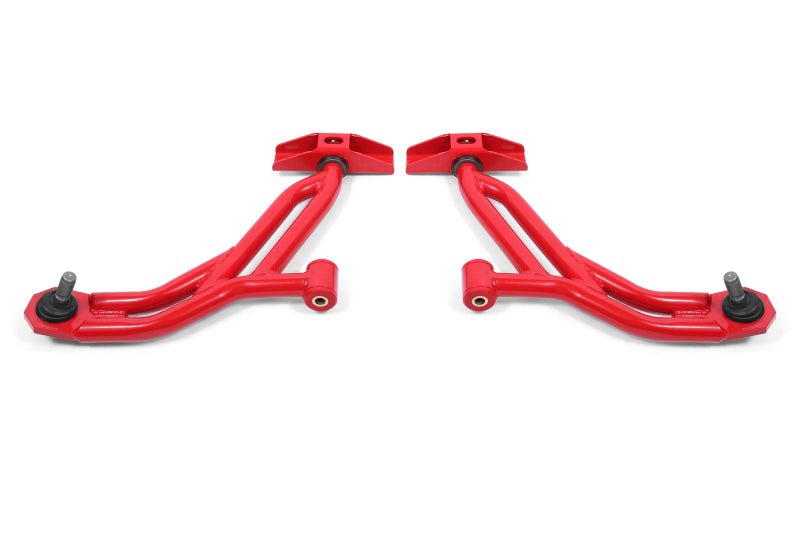 BMR 2010-2014 Ford Mustang / Shelby GT500 Non-Adj. Lower A-Arms (Poly/Delrin) - Red